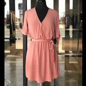 GENTLE FAWN Sahara Bliss Viscose Rayon v neck short sleeve tie waist midi dress